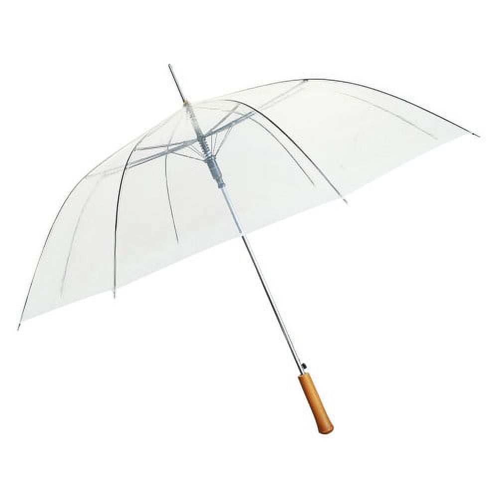 Barton Outdoors™ 48" Auto-Open Clear Transparent Rain Umbrella, Regular Adult Size, 6 Pack