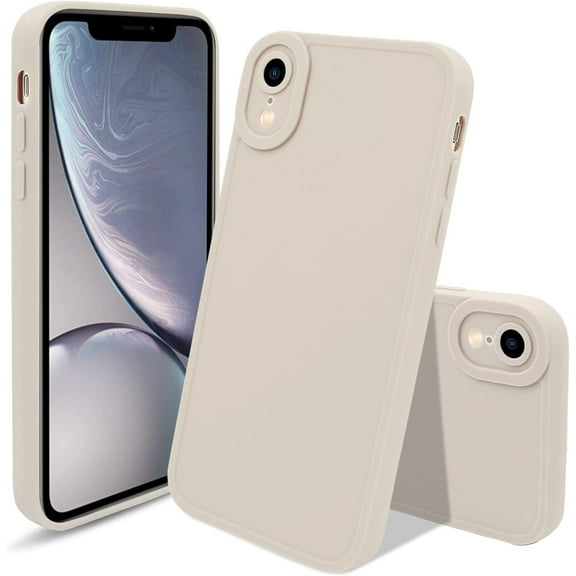 Compatible with iPhone XR Case,Ultra Slim Case Liquid Silicone Cover for iPhone XR (6.1 inch), with Full Body Protection Anti-Scratch Shockproof Bumper, Milky White