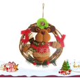 thumbnail image 5 of Corona de puerta de Navidad, corona de Navidad de ratán, corona de árbol colgante, corona de Santa muñeco de nieve, corona de alce, muñeco de peluche, decoración de corona Zhivalor WLJ-2480, 5 of 5