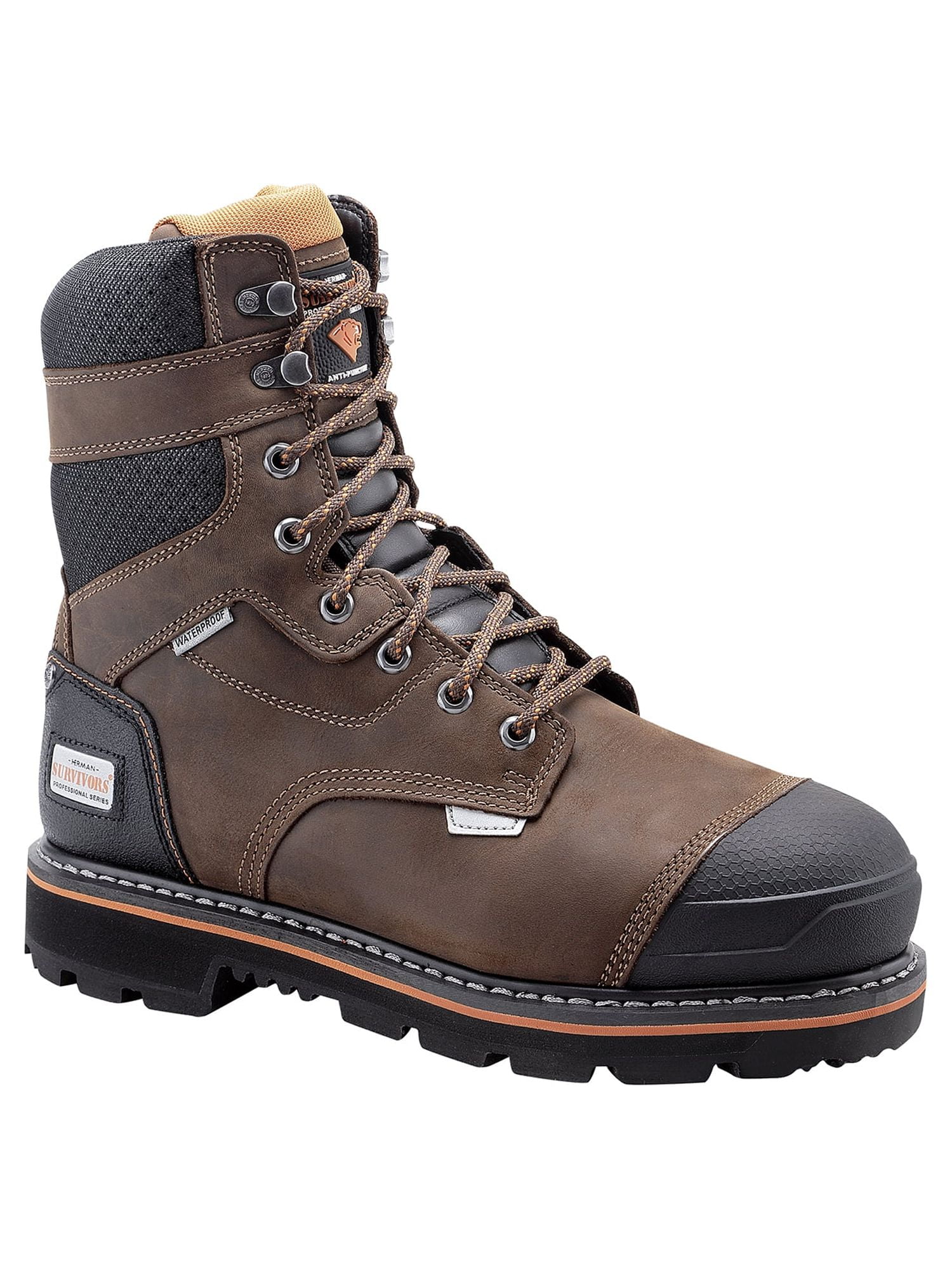 Free Shipping Herman Survivors Pro Series Men s Dozier Waterproof 8 Steel Toe Work Boots Walmart