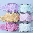 thumbnail image 2 of 1Yard Flower Lace Trim Beaded Ribbon Embroidered Edge Sewing Wedding Decor DIY, 2 of 10
