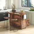 thumbnail image 4 of Costway Rolling Kitchen Island Cart with Drop Leaf Wine Rack Stemware Holder Rustic Brown, 4 of 10