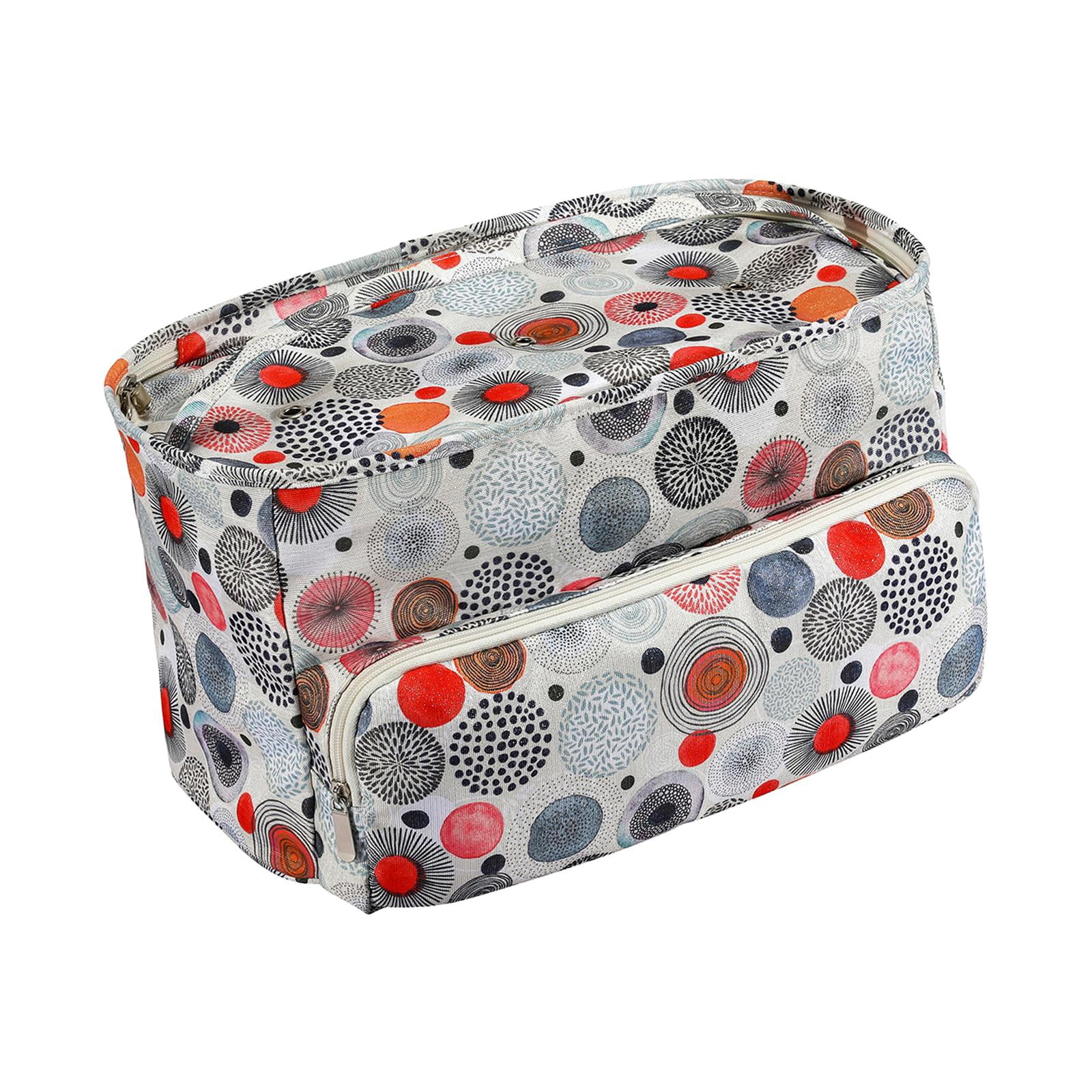 perfeclan Yarn Storage Knitting Bag Crochet Yarn Dispenser Sewing Tote Multifunctional Yarn Accessories Knitting Tote for Crochet Hooks Dots