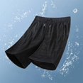 thumbnail image 2 of Besolor Mens Shorts Summer Lightweight Breathable Thin Workout Running Elastic Waist Drawstring Shorts with Zipper Pockets(X-Small,Black), 2 of 6