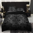 thumbnail image 2 of Vintage Ornate Skull Comforter Set, Dark Academia Aesthetic, Queen/King Size, Gothic Home Bedding, 2 of 5