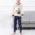 thumbnail image 5 of TOWED22 Toddler Baby Girl Boy Clothes Set 2 Piece Long Sleeve Sweatshirt Tops Elastic Waist Joggers Pants Funny Print Outfits Clothing(Beige,11-12 Y), 5 of 7