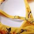 thumbnail image 6 of Women's Sexy Bikini Swimsuits, Women's High Waisted Bandage Bikini Set Wrap 2 Piece Push Up Swimsuits, Front Corss and Back Tie Knot (Yellow Flower,X-Large), 6 of 9