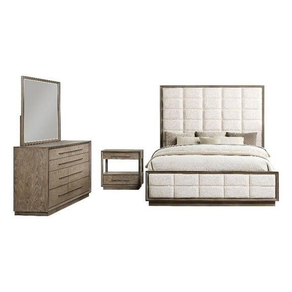 Durango 4-piece Eastern King Bedroom Set Taupe Oak