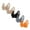 Orange, variant on Minimal Support Everyday Bras - 5Pc Woman's Solid Color Gathered Together Large Size Daily Bra Underwear No Rims Brown Xl