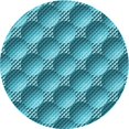 thumbnail image 1 of Ahgly Company Machine Washable Indoor Round Transitional Dark Cyan Green Area Rugs, 3' Round, 1 of 7