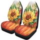 thumbnail image 2 of Juego de 2 fundas para asientos de coche ABPHQTO otoño ramo multicolor de girasoles hojas secas calabazas protector universal, 2 of 4