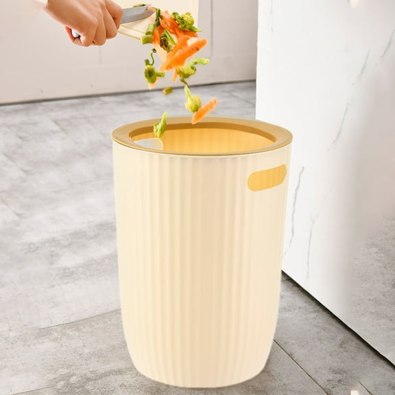 Trash Can Cabinet Wastebasket Large Trash Can Capacity Household Pressure Ring Bathroom Toilet Living Room Kitchen Bedroom Waste Tissue Baskets