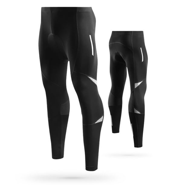 Men's Reflective Bicycle Pants Gel Padded Cycling Compression Tights  Leggings Outdoor Riding Bike Pants 