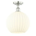 thumbnail image 3 of Innovations Lighting - White Venetian - 1 Light Semi-Flush Mount In Modern, 3 of 7