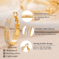 thumbnail image 6 of YEUOYEA Gold Hoop Earrings for Women, 14K Gold Plated Hypoallergenic CZ Large Hoop Earrings, Jewelry Gift, 6 of 8