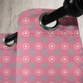 thumbnail image 4 of Ambesonne Floral Grommet Curtain, Big Small Flower Motifs, 50" x 63", Pink Teal White, 4 of 6