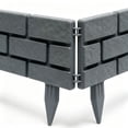 thumbnail image 6 of Brick-Effect Interlocking Garden Fence Panels, Weatherproof Plastic Landscape Edging, Decorative Yard Border Barrier for Garden Beds, Walkways & Patio Areas - 17.7" Wide(Grey), 6 of 6