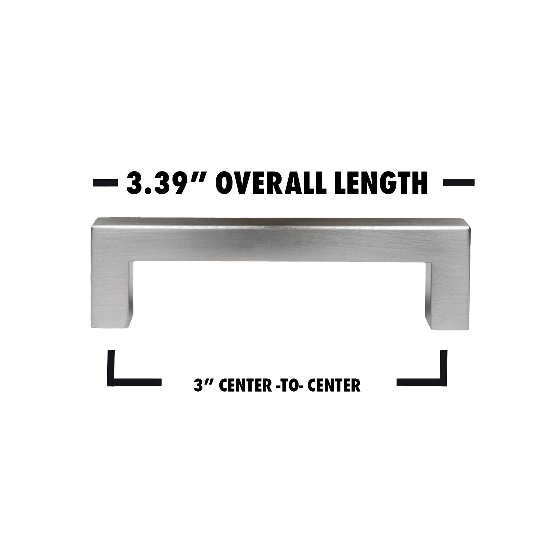 Würth Satin Nickel Square Pull 3", 10 pack