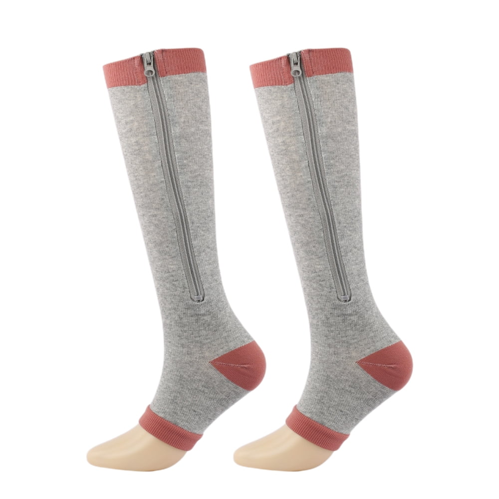 DeRong Zipper Compression Socks Unisex Compression Socks Vein