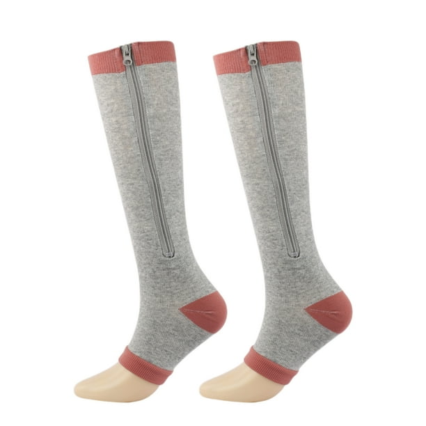 DeRong Zipper Compression Socks Unisex Compression Socks Vein