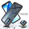 thumbnail image 6 of OnePlus Nord N200 5G Case with Glass Screen Protector, Dteck Full Coverage Rugged Shockproof Case Transparent Clear Hard Back Protective Cover for OnePlus Nord N200 5G 2021, Black, 6 of 6