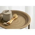 thumbnail image 7 of Kate and Laurel Mahdavi Modern Plant Stand Table, 12 x 12 x 27, Gold, Unique Accent Table with Textured Top, 7 of 7