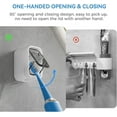 thumbnail image 5 of 4-Pack Single Slot Toothbrush Holders with Cover - Wall Mounted Waterproof & Dustproof Organizer for Bathroom & Shower, No Drill Adhesive Mount (Grey), 5 of 7