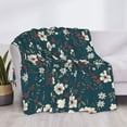thumbnail image 3 of Yiaed Vintage Floral Print Blanket Throw Blanket Soft Cozy Flannel Blanket for Home Bed Sofa Couch Chair-40"x30", 3 of 6