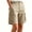 *Beige, variant on Women's High Waist Button Cargo Shorts with Pocket,Casual Outdoor Summer Shorts Blue,Women's Plus S