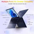 thumbnail image 4 of 15.6'' FHD IPS Business Laptop, 32GB RAM 1TB SSD, 12th Gen Intel Core i3-1215U (6-Cores Up to 4.4GHz Beat i5-1135G7), Win 11, Type-C 65W PD Fast Charger, Fingerprint Backlit Keyboard Wi-Fi 6 Blue, 4 of 7