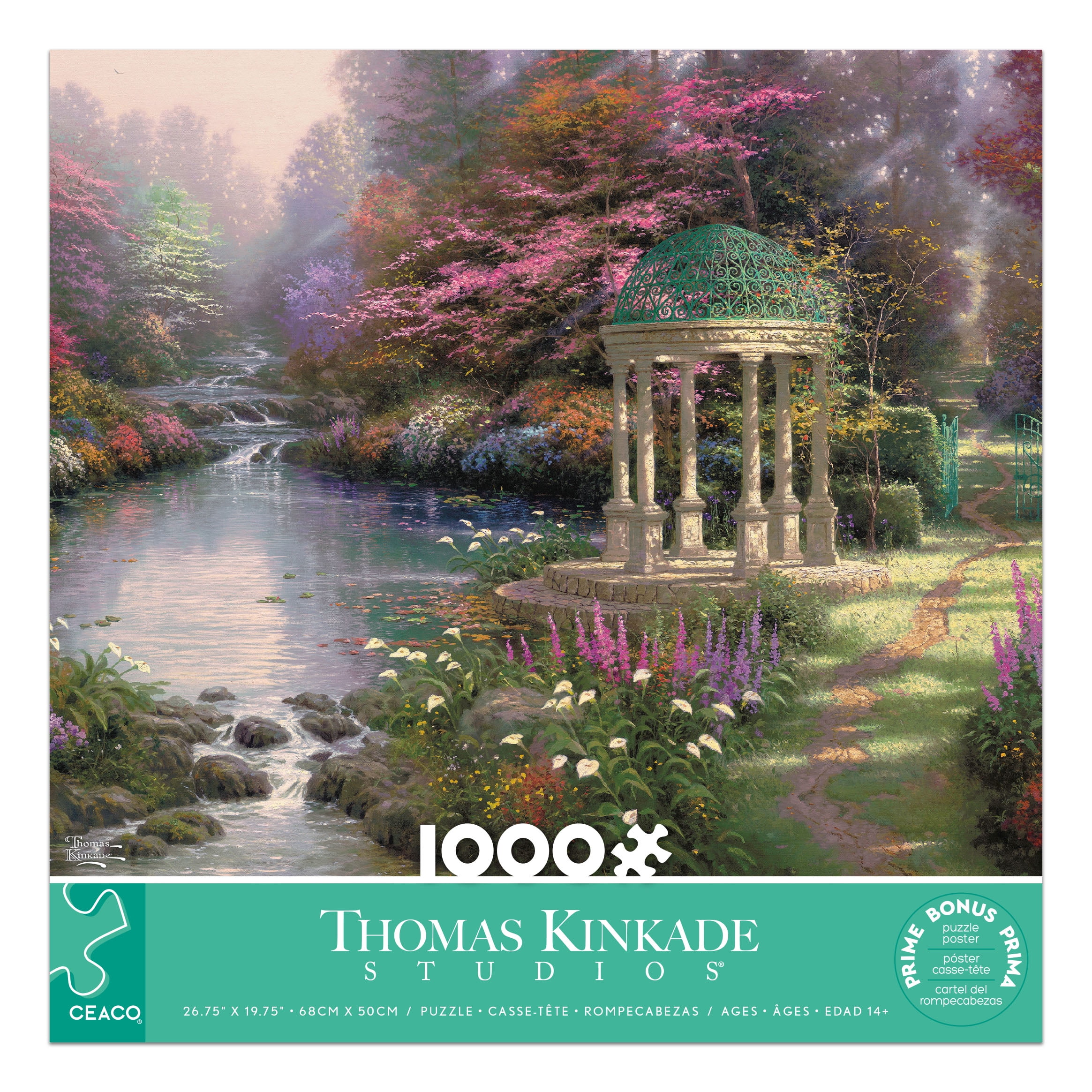 Ceaco Thomas Kinkade Le Jardin de la Prière Puzzle Entrelacé de 1000 Pièces pour Adultes à Partir de 14 Ans