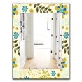 thumbnail image 3 of DESIGN ART Designart 'Vintage Flowers 7' Traditional Mirror - Frameless Vanity Printed Mirror 23.7 in. wide x 31.5 in. high, 3 of 5