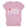 thumbnail image 2 of TIMIFIS T-Shirts pour Femmes de la Saint-Valentin Été Décontracté Manches Courtes Col Rond T-Shirts Mode T-Shirt Imprimé Cœur d'Amour, 2 of 3