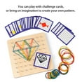 thumbnail image 5 of Coogam Wooden Geoboard Educational Toys with Activity Pattern Cards and Rubber Bands STEM Puzzle for 1 2 3 Years Old, 5 of 8