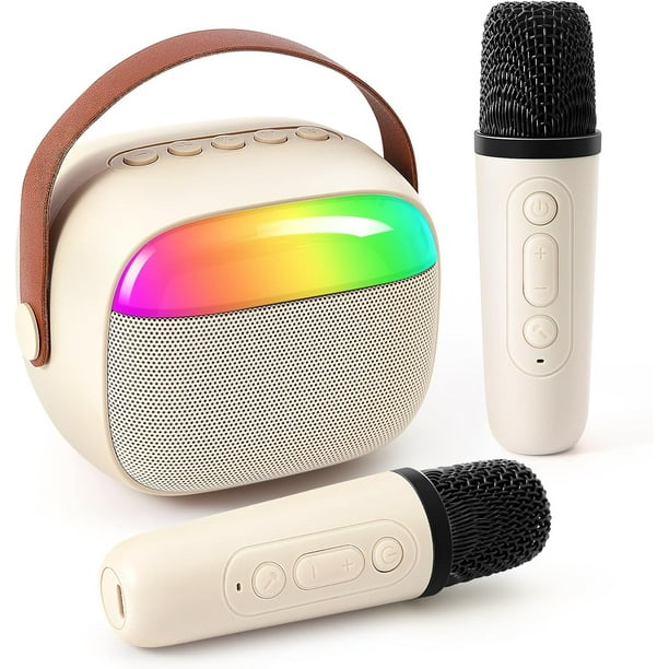 Máquina De Karaoke Para Niños, Altavoz Bluetooth Portátil Con 2