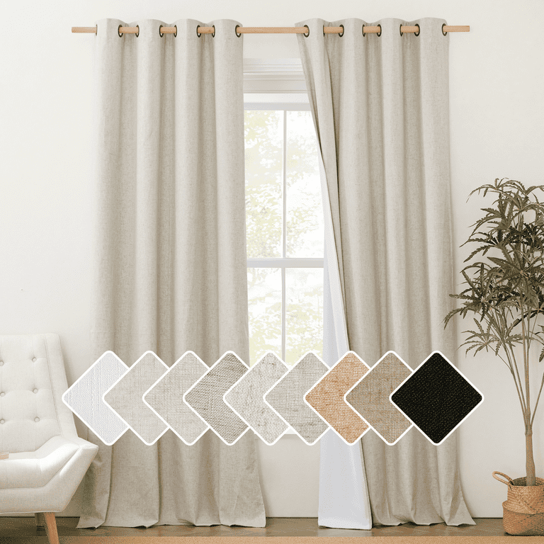 NICETOWN Silver Grey Blackout Curtains - Thermal Insulated Grommet Panels (52x54 Inch, 1 Pair) For Bedroom