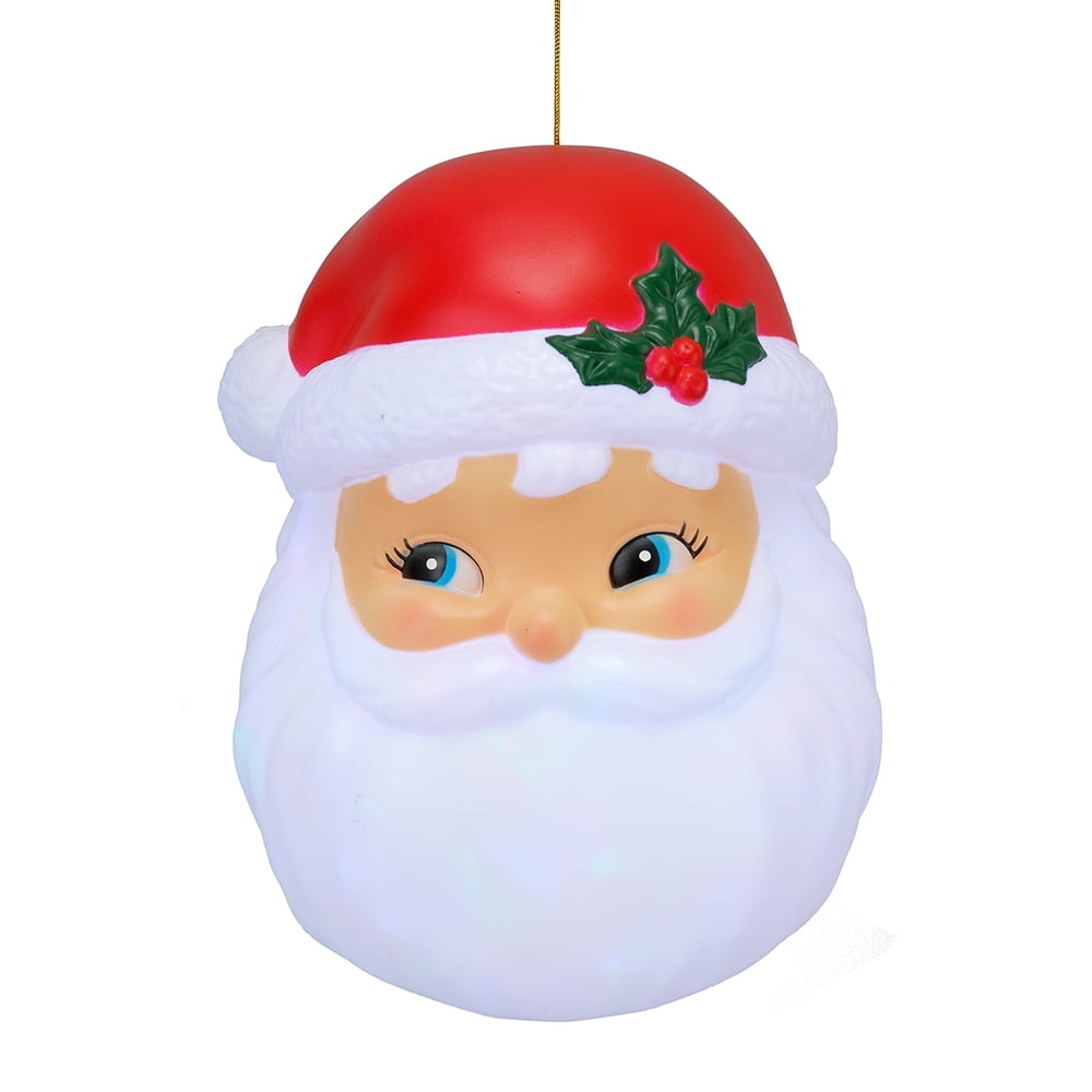 10In color changing LED jumbo Blow Mold Santa,Hanging outdoor Christmas decoration,Multi color,by Holiday time HOLIDAY TIME PL PERE NOEL SUSPENDU