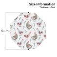 thumbnail image 2 of Lsque Funny Chicken Pattern 4" Drink Coasters Set of 4, PVC Leather Absorbent Coasters, Table Coaster Set Decorative Coffee Cup Coasters Housewarming Gift -Octagon, 2 of 6