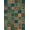 Multicolor Teal Coral Mustard, Pattern 1, variant on Design&I 8'x10' Washable Area Rug Snag-Free Geometric Multicolor Grid Motif Featuring Contrasting Patterned for Dining Room, Large Office, Lounge