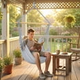 thumbnail image 2 of Outsunny Hammock Chair, Swing Hanging Macrame Chair, Grey, 2 of 10