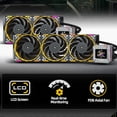 thumbnail image 3 of YESTON Yeston Zeus XT Liquid Cooling System with 2.4" True Color LCD, 360mm Radiator, White, PWM Fans, and Multi-Platform Compatibility, 3 of 6
