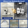thumbnail image 4 of Bernkot Corner Shower Shelves 10" Polished 304 Stainless Steel Recessed Shelf for Bathroom, Grout in Shelf for Tiled Wall 2 Pack, 4 of 5