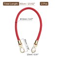 thumbnail image 2 of Uxcell 2Pack 60cm/23.6" Braided Leather Purse Replacement Strap for Handbag, Red, 2 of 6