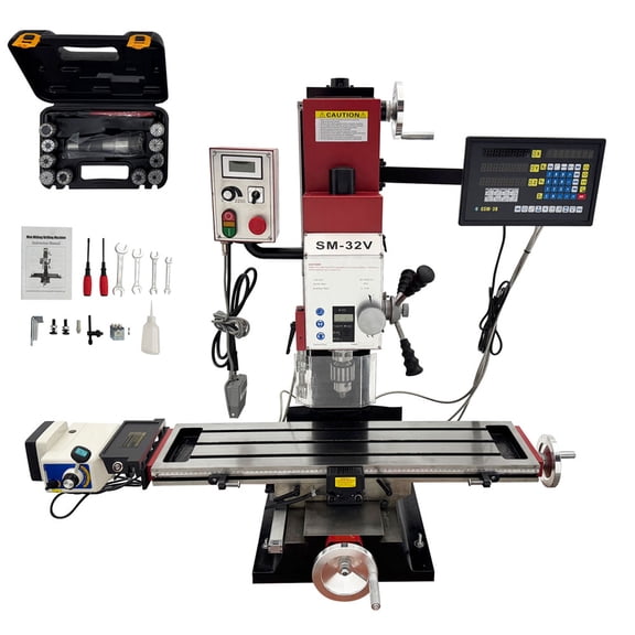 SM-32V Brushless Precision Milling and Drilling Machine R8 Taper Drill Mill Lathe DIY Mill Drill Machine