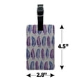 thumbnail image 5 of Painterly Feathers Pattern Rectangle Leather Luggage Card Suitcase Carry-On ID Tag, 5 of 7