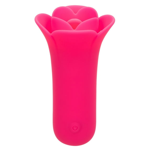 CalExotics Naughty Bits Lily Licker Mini Flower Flicker Rechargeable Silicone Clitoral Vibrator, Pink