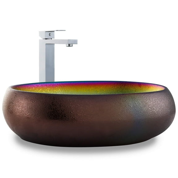 Fine Fixtures LUXURY VESSEL OVAL 24 X 16 MULTICHROME