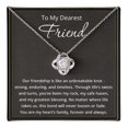 thumbnail image 3 of To My Friend Necklace for Women Friendship Necklace The Knot Of Bestie Jewelry BFF Gift Love Knot Pendant, 3 of 7