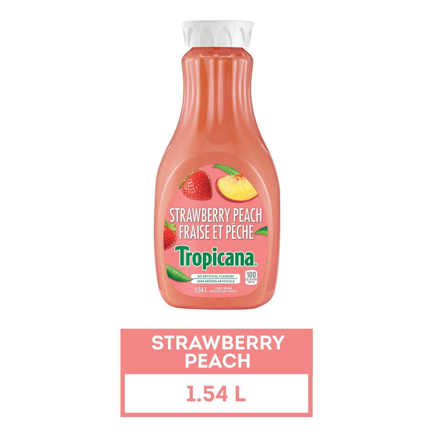 Tropicana Strawberry Peach Beverage, L Bottle