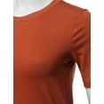 thumbnail image 4 of A2Y Women's Basic Solid Premium Cotton Short Sleeve Crew Neck T Shirt Tee Tops Copper M, 4 of 6